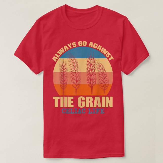 Camiseta Celiac LifeWheat Barley Rye Gluten Intolerância Gi (Frente do Design)