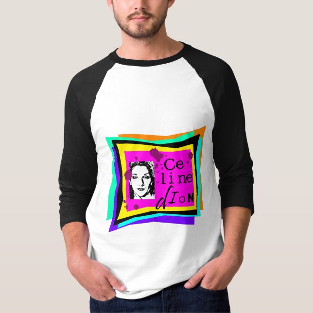 Camiseta Celine Dion - arte pop (Frente)