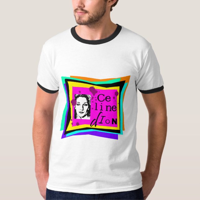 Camiseta Celine Dion - arte pop (Frente)