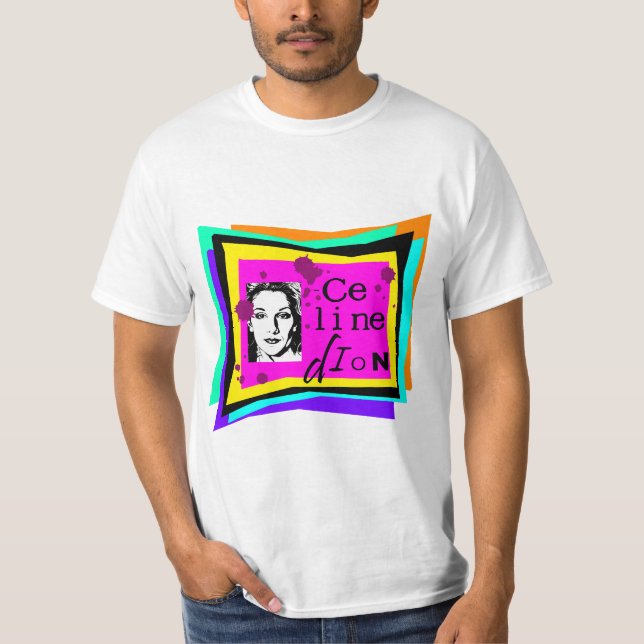 Camiseta Celine Dion - arte pop (Frente)