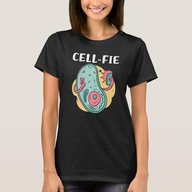 Camiseta Cell fie Biology Cell Phone Witty Sarcasm Meme Hum (Frente)