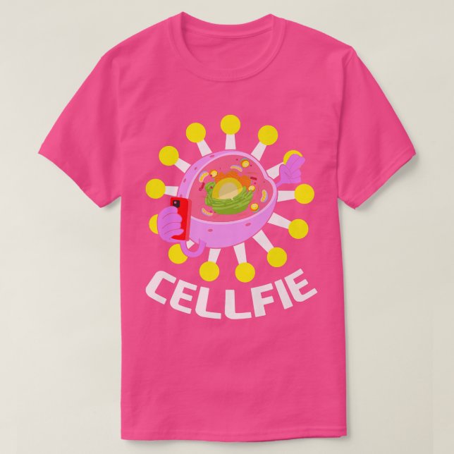 Camiseta CellFie Funny Biology Cell Funny biologists Scienc (Frente do Design)