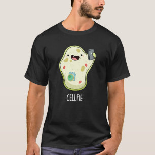 Camiseta Cellfie Funny Biology Selfie Pun Dark BG