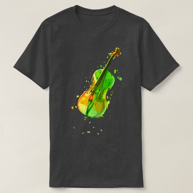 Camiseta Cellist Gift Idea Cello Player Art 6 (Frente do Design)