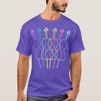 Camiseta Cellist Gift Idea Cello Player Neon Cello 70s 80s