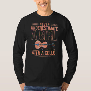 Camiseta Cellist Music Orchestra Musical Women Girls Cello