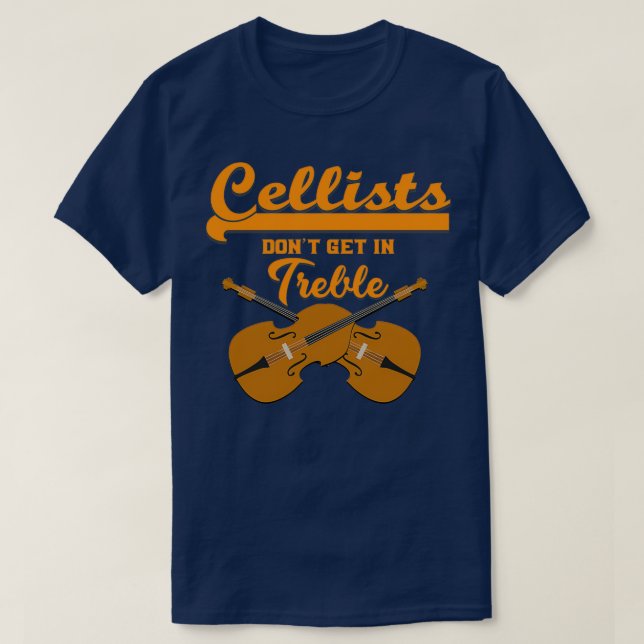 Camiseta Cellist Não Se Entra Em Treble (Frente do Design)