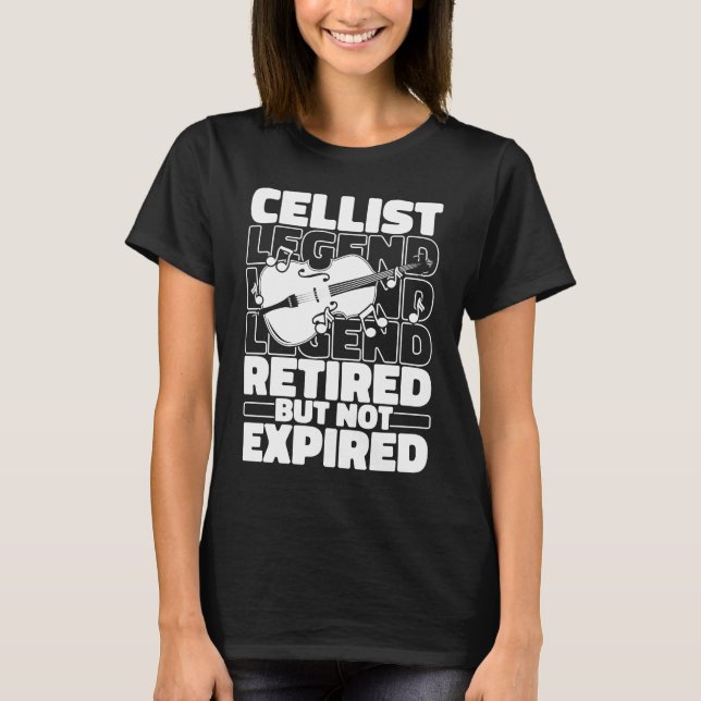 Camiseta Cellist Retired Orchestra Violincello  Cello (Frente)