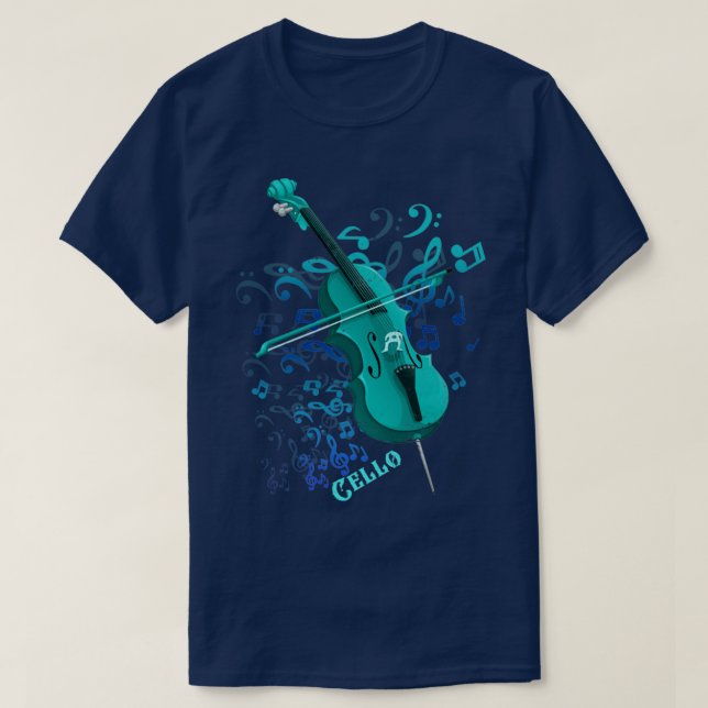 Camiseta Cellist Retro Cello (Frente do Design)