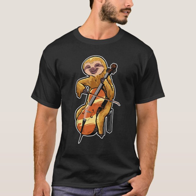 Camiseta Cellist Sloth Cello Player (Frente)