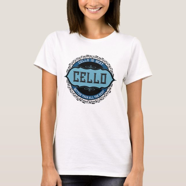 Camiseta Cello Best Music Note Circle (Frente)