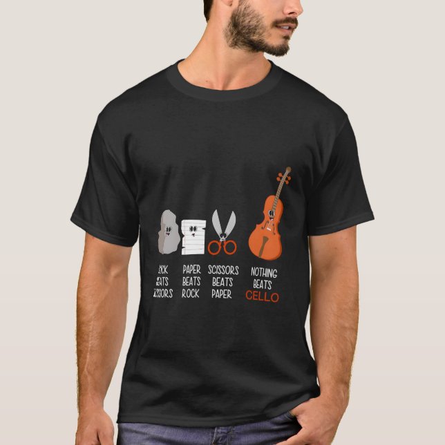 Camiseta Cello Cello Tuner Cello Strings Cello (Frente)
