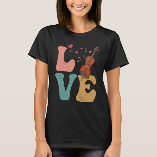 Camiseta Cello Instrumento Cellist LOVE (Frente)