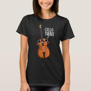Camiseta Cello Lá Música Engraçada Pun Escuro BG
