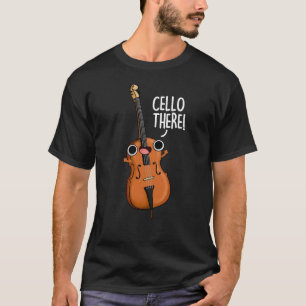 Camiseta Cello Lá Música Engraçada Pun Escuro BG
