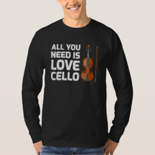 Camiseta Cello Music Tudo Que Você Precisa É De Amor Cello