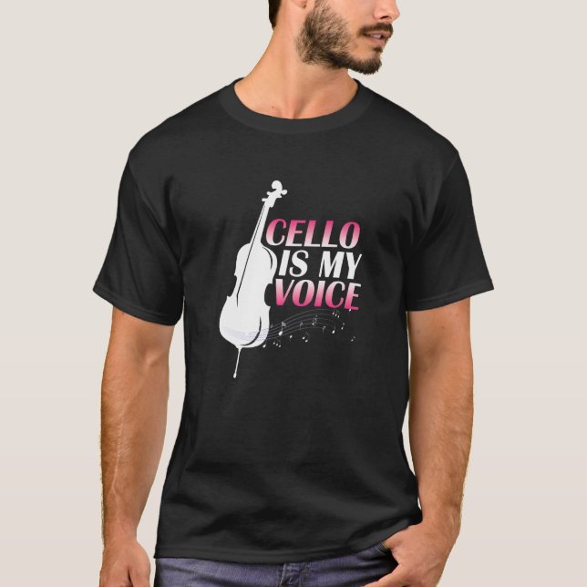 Camiseta Cello Voice Cellist Musical Instruments Orchestra  (Frente)