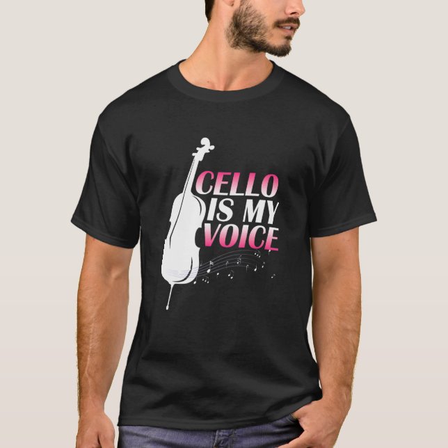 Camiseta Cello Voice Cellist Musical Instruments Orchestra  (Frente)
