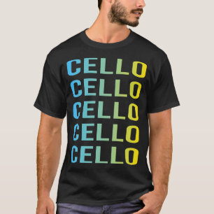 Camiseta Celo Amarelo Azul Violoncelista