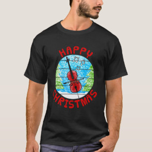 Camiseta Celo Natal Violoncelista Cordas Músico Música Chá