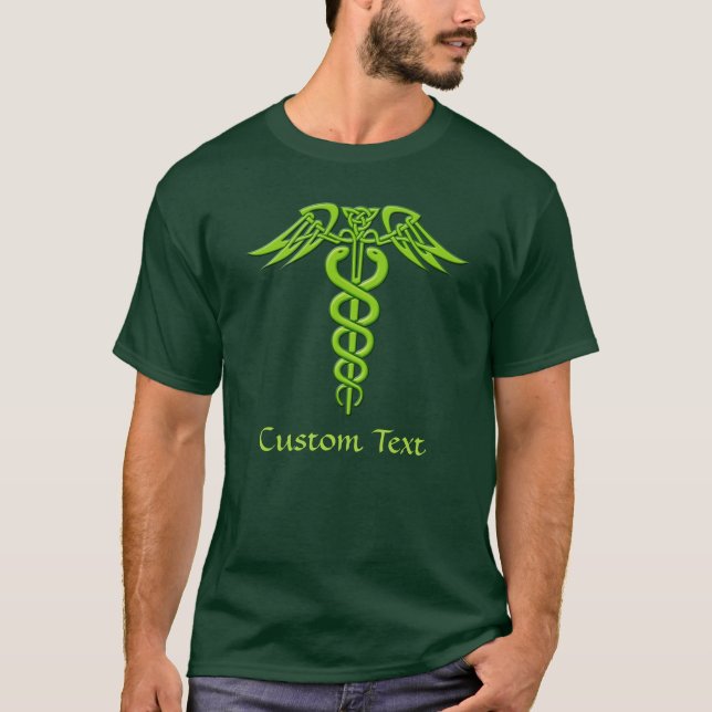 Camiseta Celta Verde Nó Caduceus (Frente)