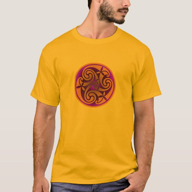 Camiseta Celtic Art Spiral Design T-Shirt (Frente)