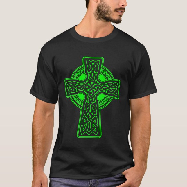 Camiseta Celtic Cross St Patrick s Day 2023 Gaelic Viking I (Frente)