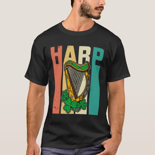 Camiseta Celtic Harp Instrument Plucked String Harpist Musi (Frente)