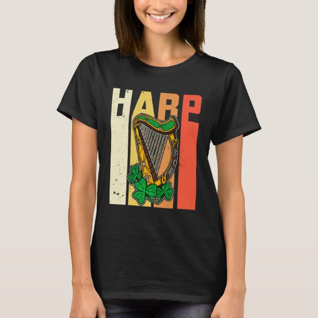 Camiseta Celtic Harp Instrument Plucked String Harpist Musi (Frente)