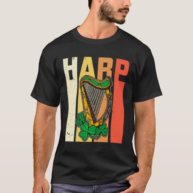 Camiseta Celtic Harp Instrument Plucked String Harpist Musi (Frente)