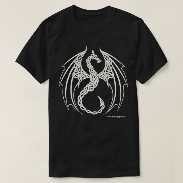 Camiseta Celtic knot Dragon White (Frente do Design)