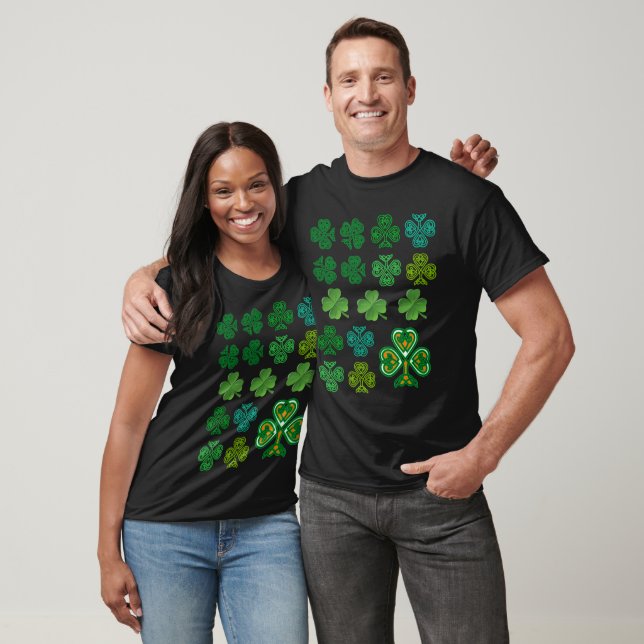 Camiseta Celtic Knot Shamrocks Clover St. Patricks Day  (Unissex)