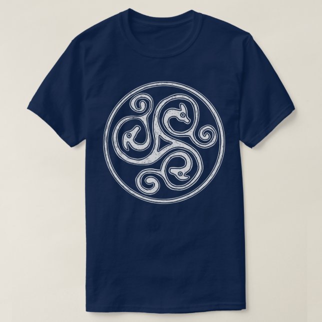Camiseta Celtic Spiral Dragon Design (Frente do Design)