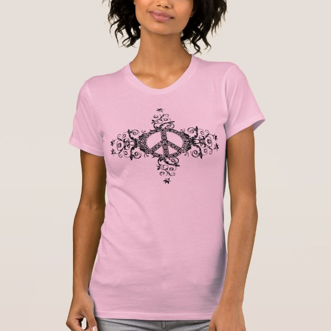 Camiseta céltico da paz da flor (Frente)