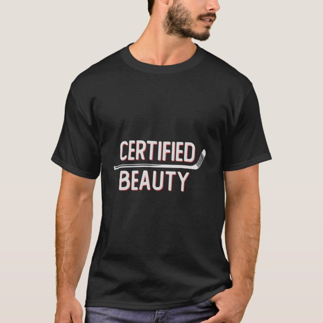 Camiseta Célula de Bela Certificada de Hóquei em Gelo (Frente)