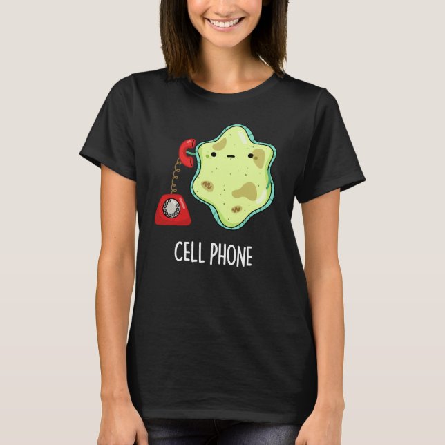 Camiseta Celular Engraçado Biologia Ciência Pun Dark BG (Frente)