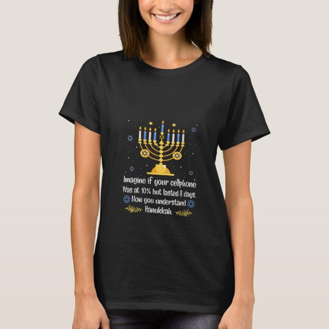 Camiseta Celular Engraçado Sarcástico Hanukkah Chanukah (Frente)