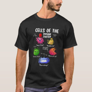 Camiseta Células De Ciência Da Biologia Do Sistema Imunológ