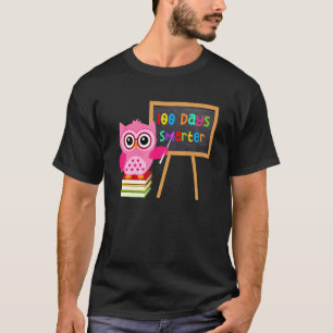 Camiseta Cem Dias Coruja Professora Meninas Criança 100º Di