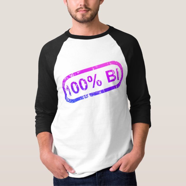 Camiseta Cem por cento de Bi (Frente)