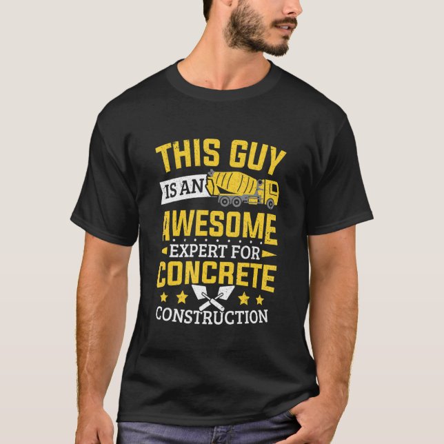 Camiseta Cement Worker Expert For Concretamente Constructio (Frente)