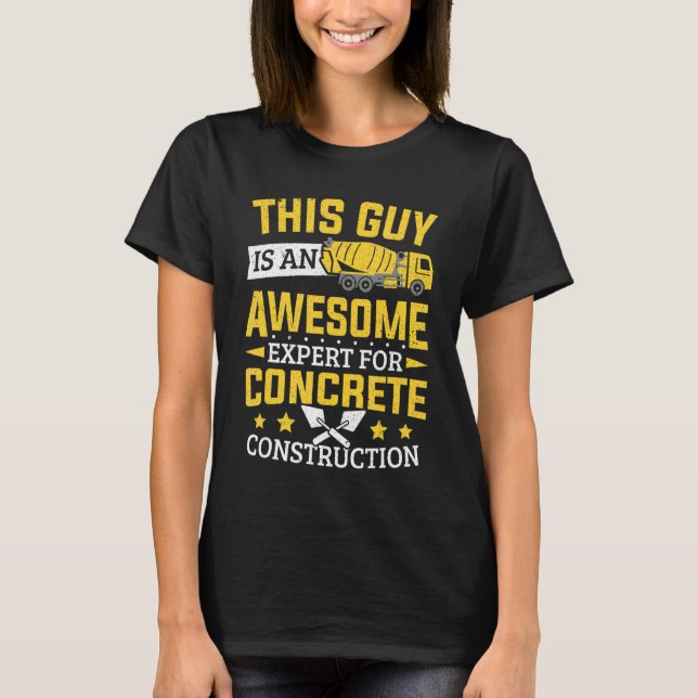 Camiseta Cement Worker Expert For Concretamente Constructio (Frente)