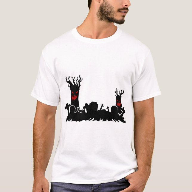 Camiseta Cemitério de Halloween (Frente)