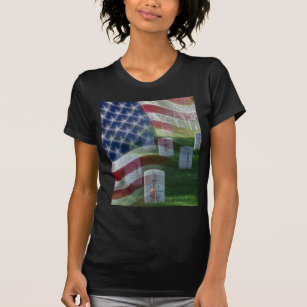 Camiseta Cemitério nacional de Arlington, bandeira