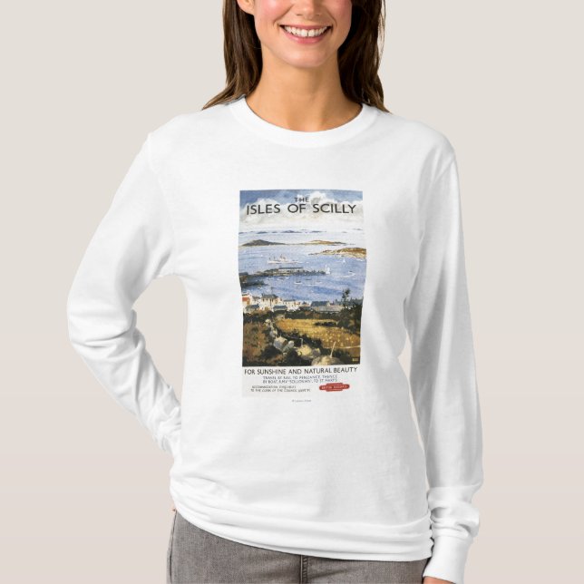 Camiseta Cena aérea do poster da estrada de ferro da cidade (Frente)
