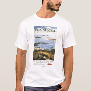 Camiseta Cena aérea do poster da estrada de ferro da cidade