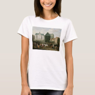 Camiseta Cena antes do palácio da represa, Amsterdão do