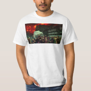 Camiseta Cena apocalíptica de Halloween da SlipperyJoe's gr