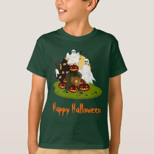 Camiseta Cena Assombrada Feliz Halloween