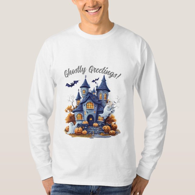 Camiseta cena assustadora do Halloween (Frente)